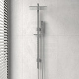 Norico Esperia 10 Inch 250Mm Square Chrome Twin Shower Station Top Water Inlet Showers