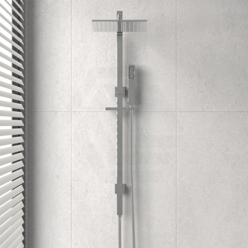 Norico Esperia 10 Inch 250Mm Square Chrome Twin Shower Station Top Water Inlet Showers