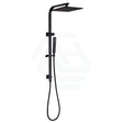 Norico Esperia 10 Inch 250Mm Square Matt Black Twin Shower Station Top Water Inlet Showers