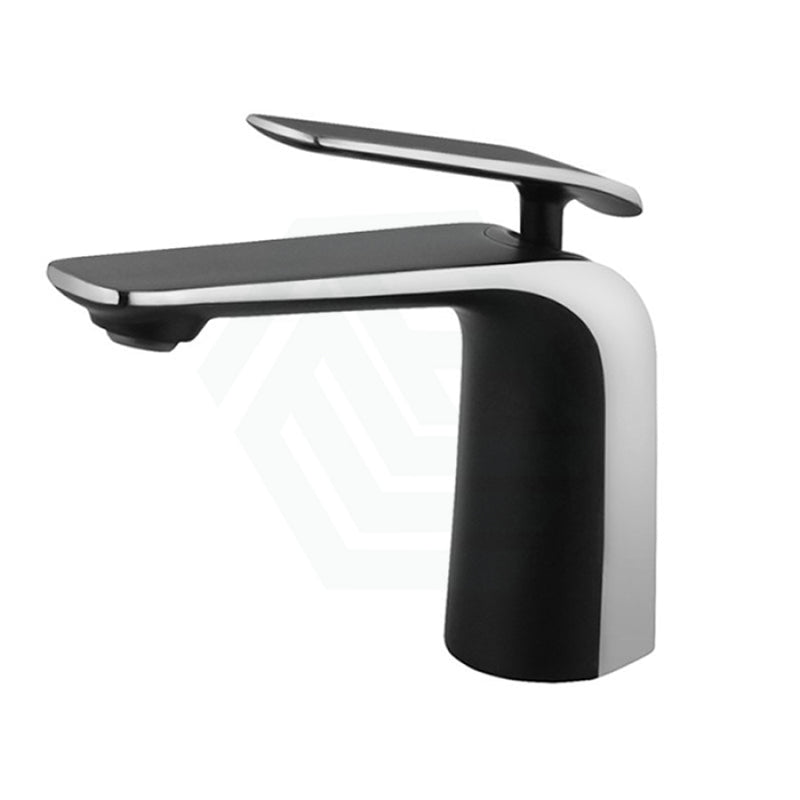 Esperia Solid Brass Short Basin Mixer Tap Chrome Black