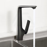 Norico Esperia Chrome & Matt Black Solid Brass Tall Basin Mixer For Kitchen Kitchen Products