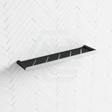 Norico Esperia Chrome & Matt Black Towel Shelf Brass Wall Mounted Back To Bathroom Shelves