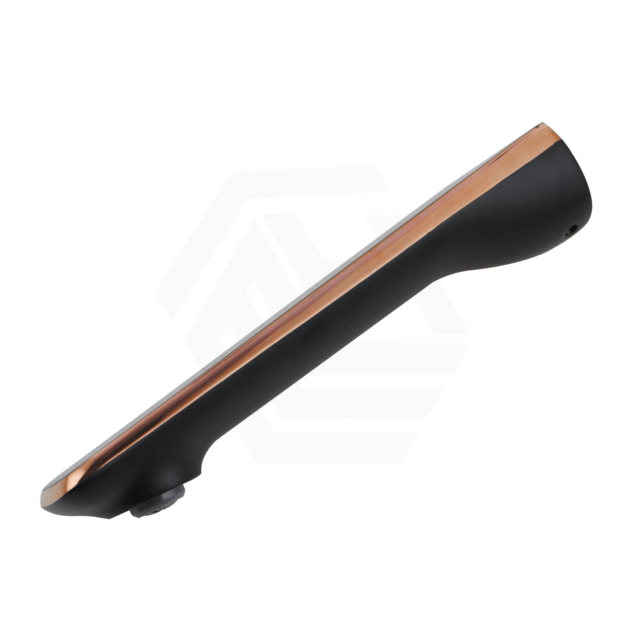 Norico Esperia Matt Black & Rose Gold Bathtub Spout Basin Water Wall Brass Bathroom Products