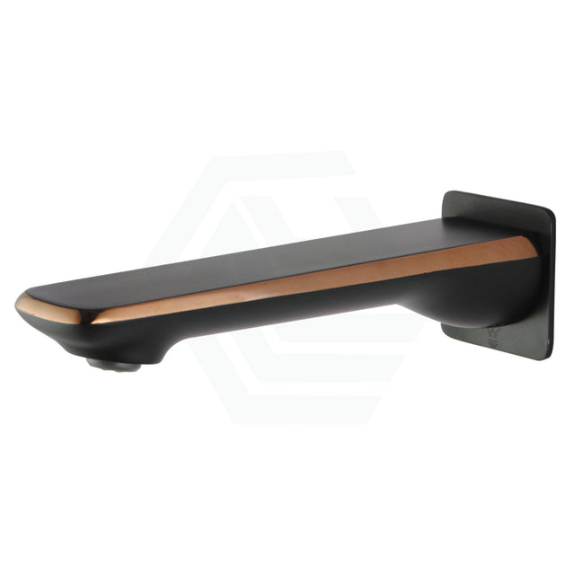 Esperia Brass Wall Mounted Bath Spout Black Rose Gold