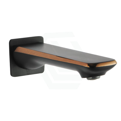 Norico Esperia Matt Black & Rose Gold Bathtub Spout Basin Water Wall Brass Bathroom Products