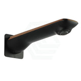 Norico Esperia Matt Black & Rose Gold Bathtub Spout Basin Water Wall Brass Bathroom Products