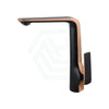 Esperia Tall Brass Kitchen Mixer Tap Black Rose Gold