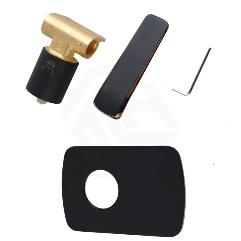 Norico Esperia Matt Black & Rose Gold Shower/bath Wall Mixer Solid Brass Mounted Bathroom Products