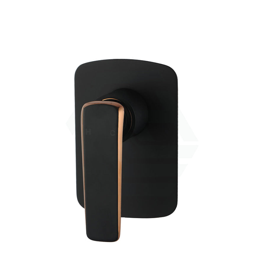 Esperia Brass Shower Wall Mixer Black Rose Gold