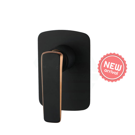 Esperia Brass Shower Wall Mixer Black Rose Gold