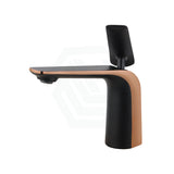 Norico Esperia Matt Black & Rose Gold Solid Brass Mixer Tap For Basins Bathroom Products