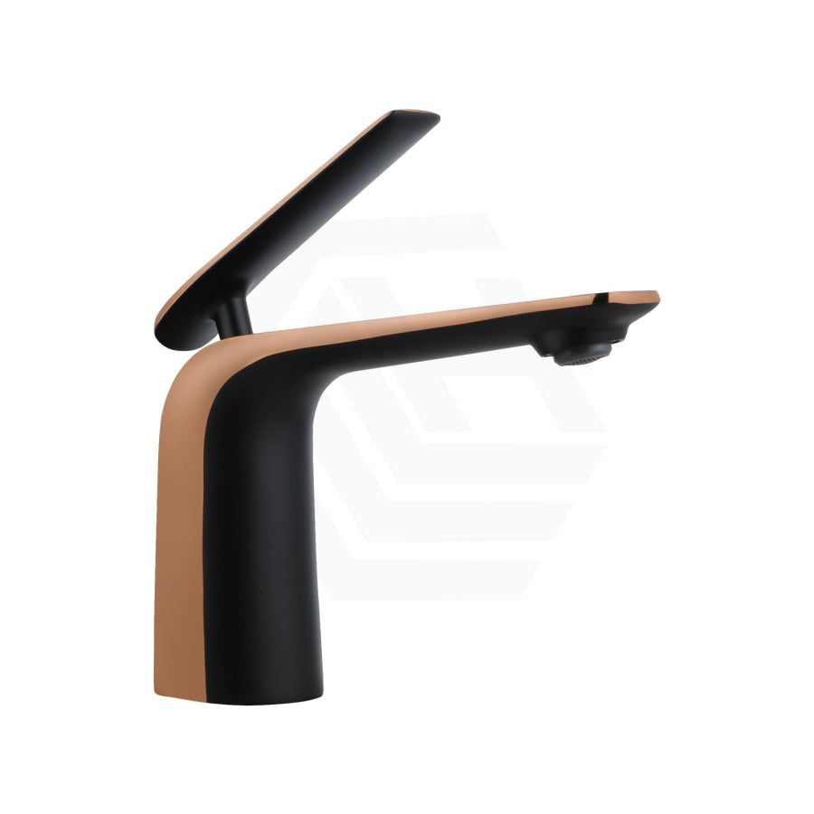 Norico Esperia Matt Black & Rose Gold Solid Brass Mixer Tap For Basins Bathroom Products