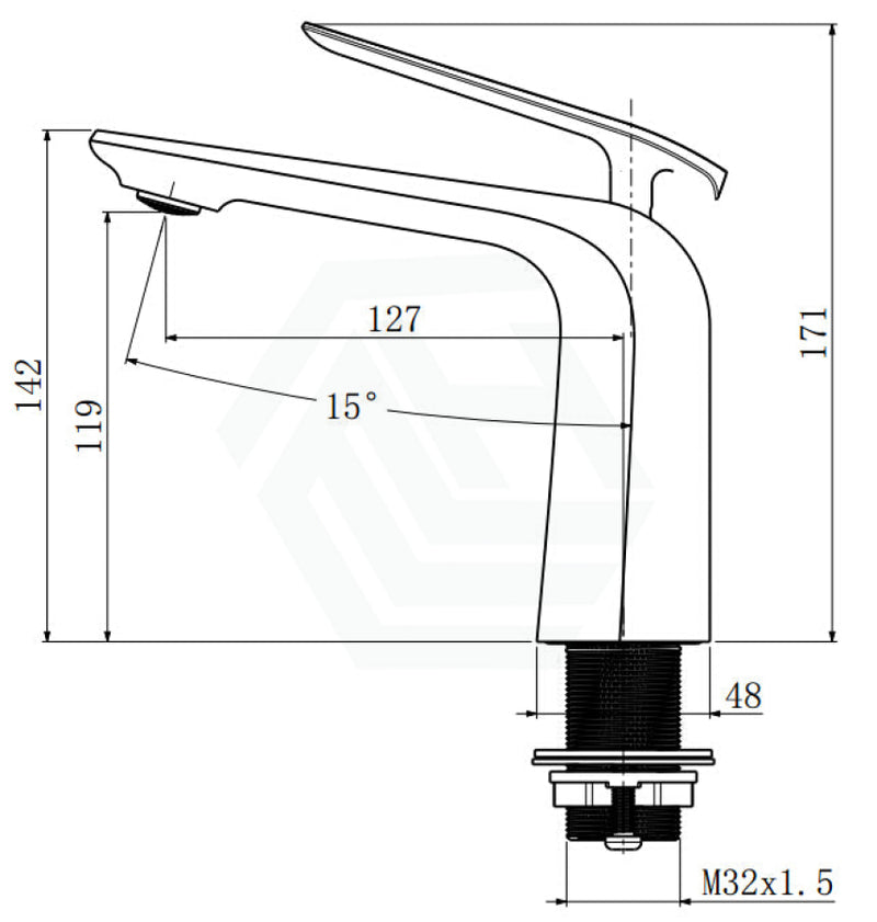 Norico Esperia Matt Black Solid Brass Mixer Tap For Basins Bathroom Products