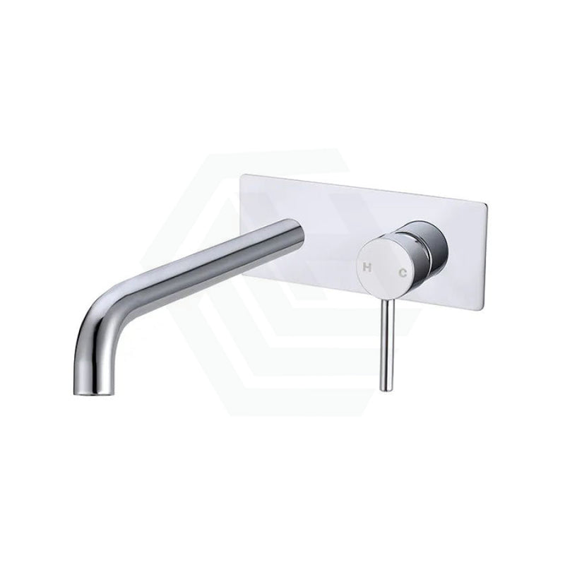 Norico Round Chrome Bath/Basin Wall Mixer With Spout Solid Brass