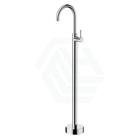 Norico Round Swivel Floor Mixers Solid Brass Chrome Mounted Bath