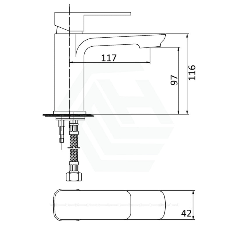 Nova New Brass Black Basin Mixer Short Mixers