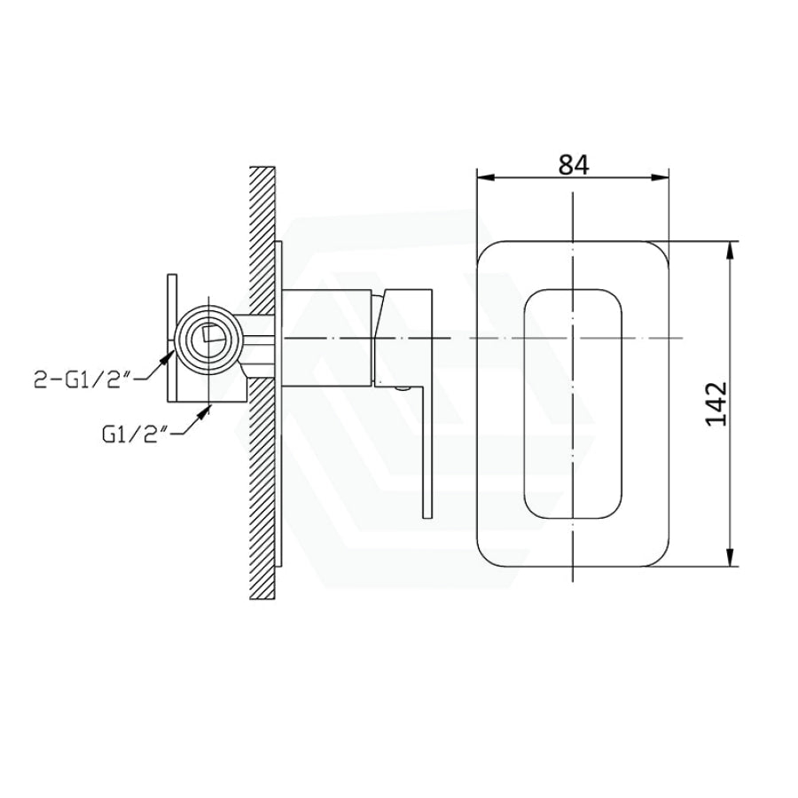 Nova New Brass Black Shower/Bath Wall Mixer Mixers