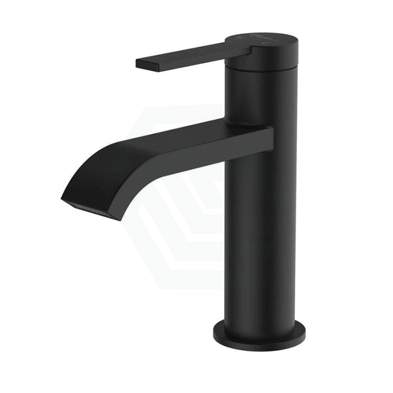 Oliveri Barcelona Brass Matt Black Basin Mixer Tap For Vanity And Sink Short Mixers