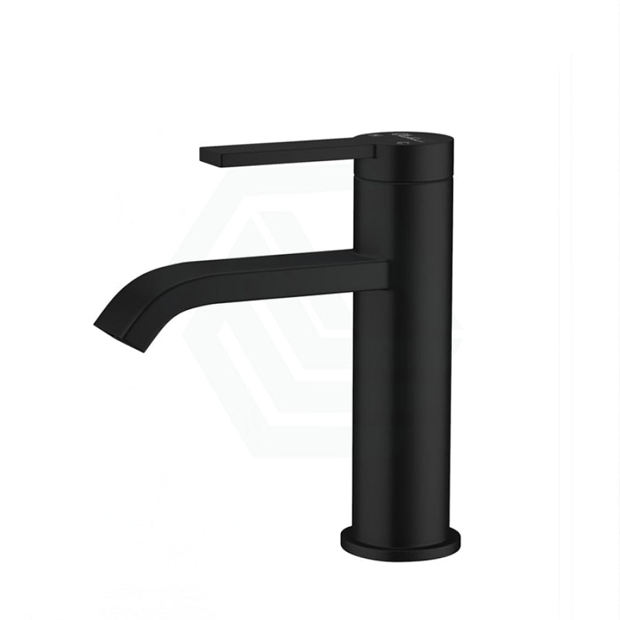 Oliveri Barcelona Brass Matt Black Basin Mixer Tap For Vanity And Sink Short Mixers