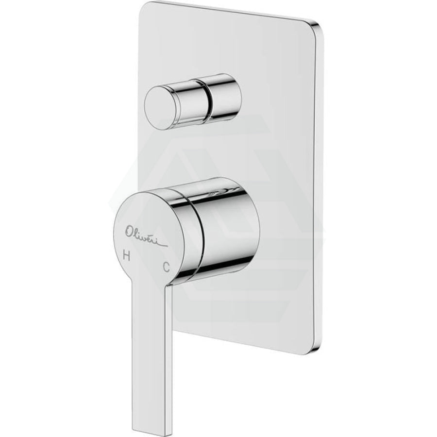 Oliveri Barcelona Chrome Brass Wall Mixer With Diverter for Shower and Bath