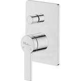 Oliveri Barcelona Chrome Brass Wall Mixer With Diverter for Shower and Bath