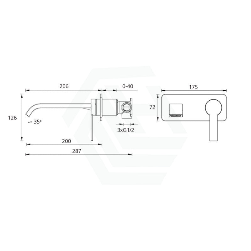 Oliveri Barcelona Chrome Brass Wall Mixer with Spout for Bathtub and Basin