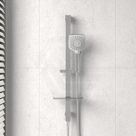 Oliveri Monaco Chrome Square Shower Rail With Handheld 3 Functions