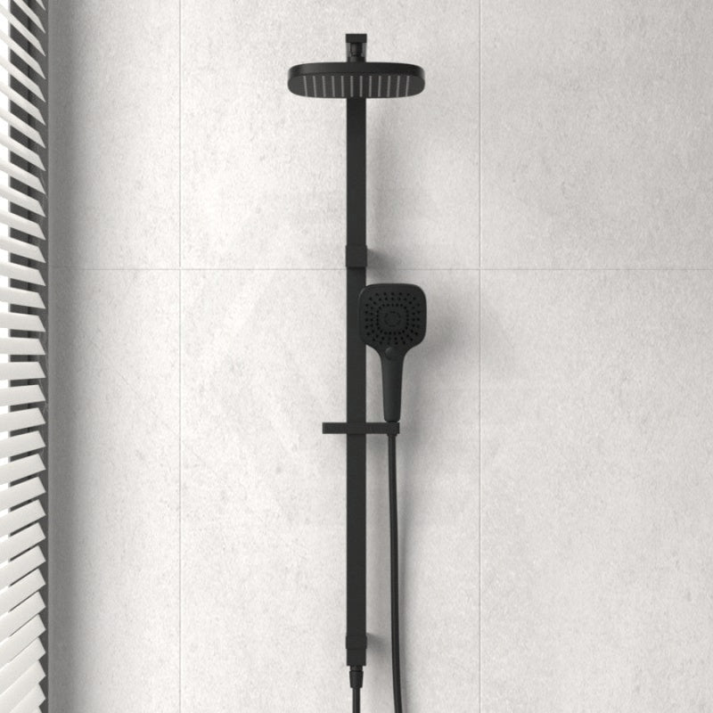 Oliveri Monaco Matt Black Square Twin Shower Dual Set 3 Functions Showers