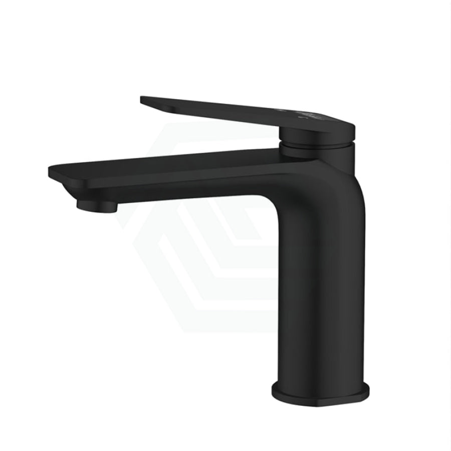 Oliveri Paris Brass Matt Black Basin Mixer Tap For Vanity And Sink Short Mixers