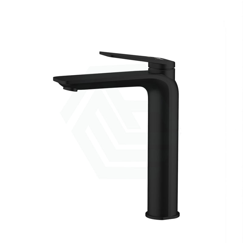 Oliveri Paris Brass Matt Black Tower Basin Mixer Tap For Vanity And Sink Tall Mixers