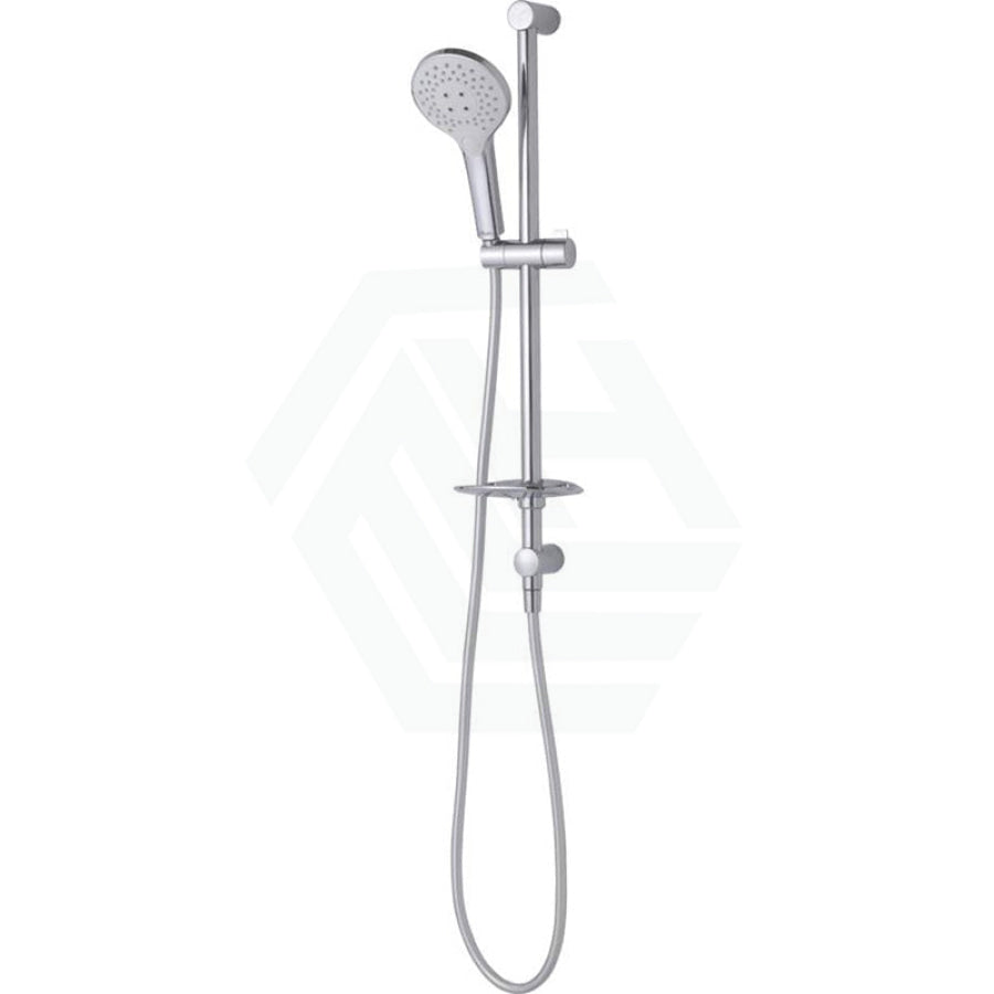 Oliveri Rome Chrome Round Shower Rail With Handheld 3 Functions