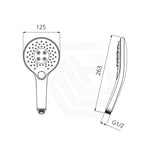 Oliveri Rome Matt Black Round Hand Shower 3 Functions