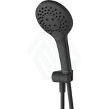 Oliveri Rome Matt Black Round Hand Shower With Bracket 3 Functions