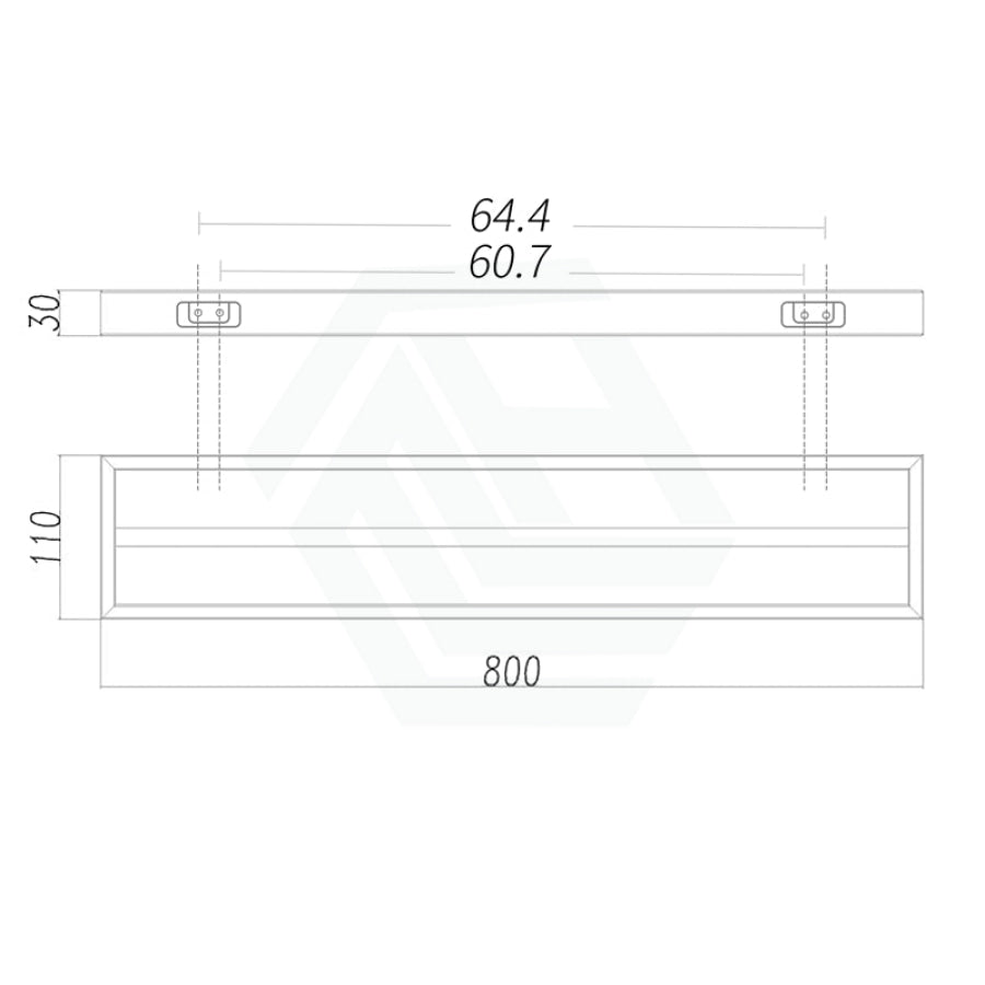 Omar 600/800Mm Chrome Double Towel Rail Bathroom Products