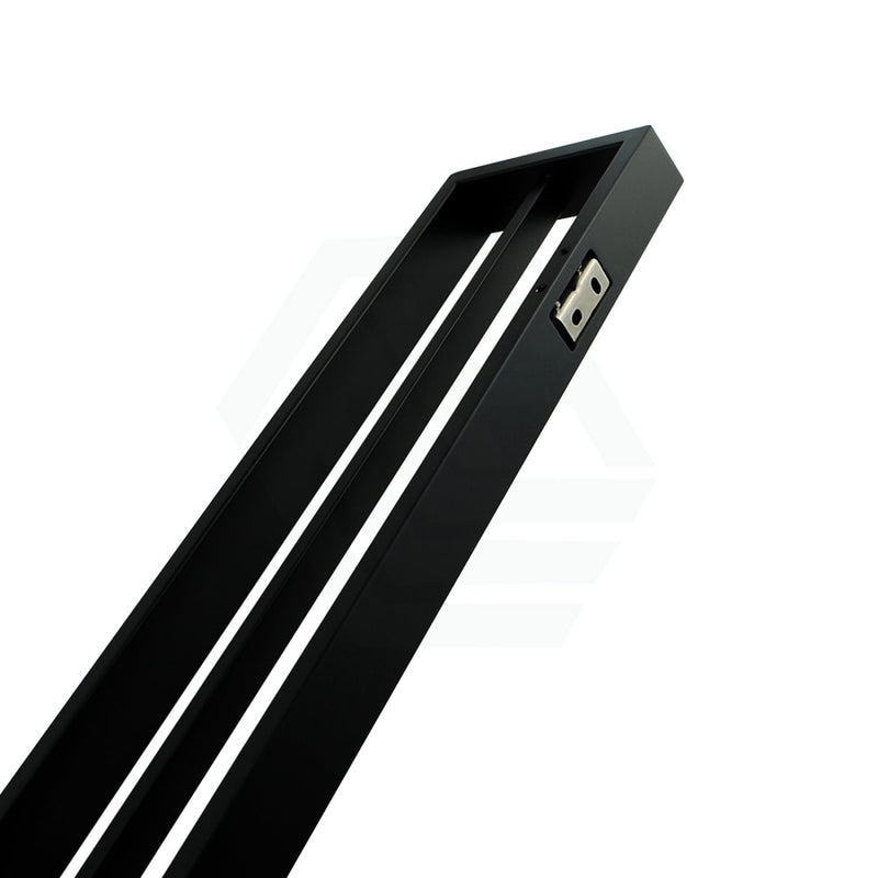 Omar 600/800Mm Matt Black Double Towel Rail Bathroom Products