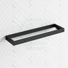 Omar Black Glass Shelf Single Layer Storage Stainless Steel Back To Wall Bathroom Shelves