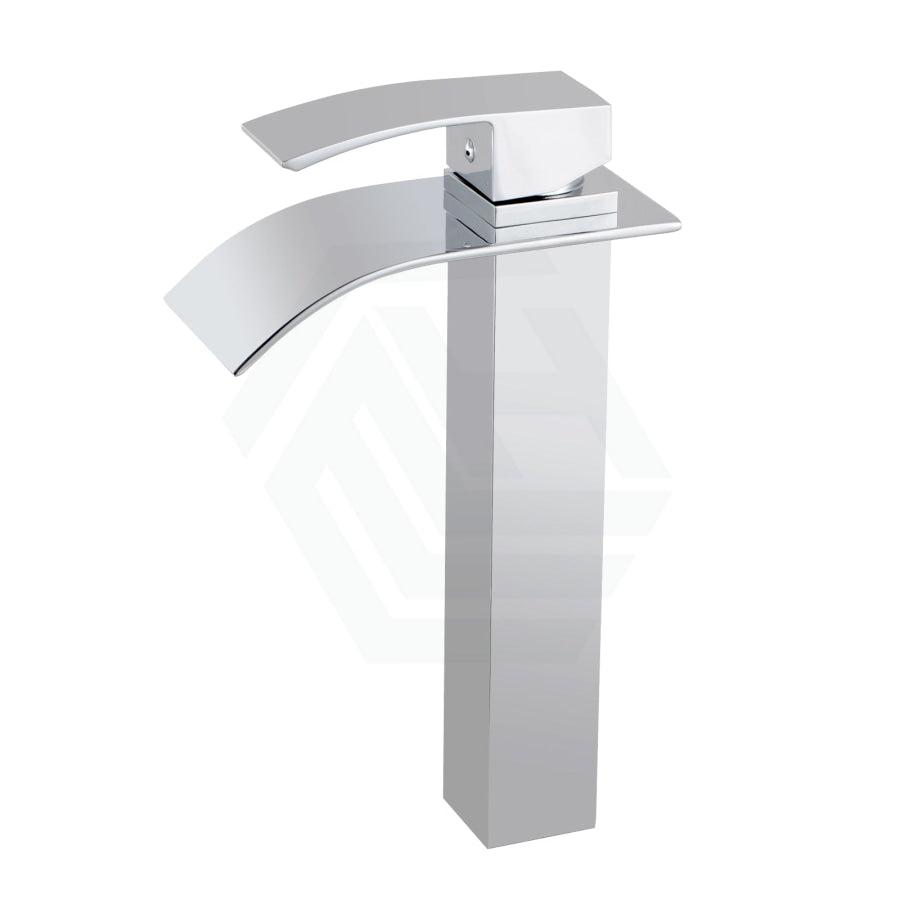 Omar Brass Waterfall Tall Basin Mixer Chrome