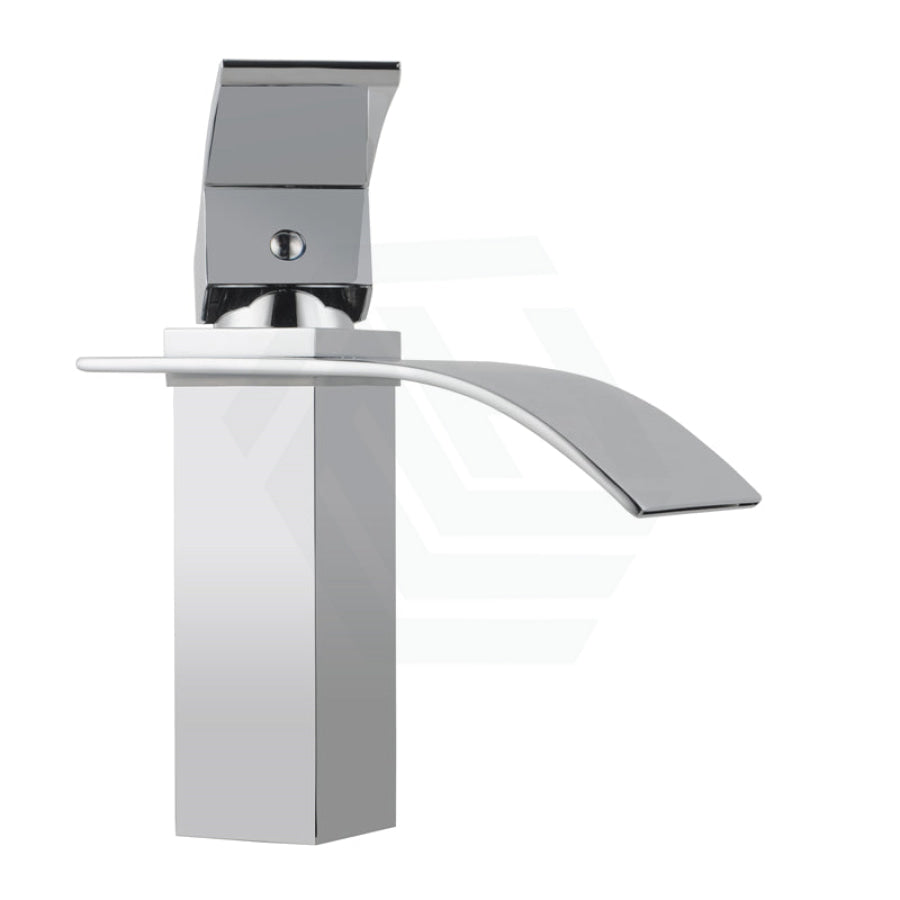 Omar Square Solid Brass Chrome Waterfall Basin Mixer Bathroom Vanity Tap Products