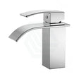 Omar Square Solid Brass Chrome Waterfall Basin Mixer Bathroom Vanity Tap Short Mixers