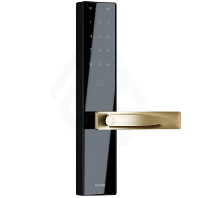 Wi-Fi Password Digital Smart Lock Gloss Black And Gold