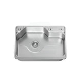 Osons 692X482X220Mm Single Bowl Top/Flush/Undermount Kitchen Sink 1Mm Thick Stainless Steel Sinks