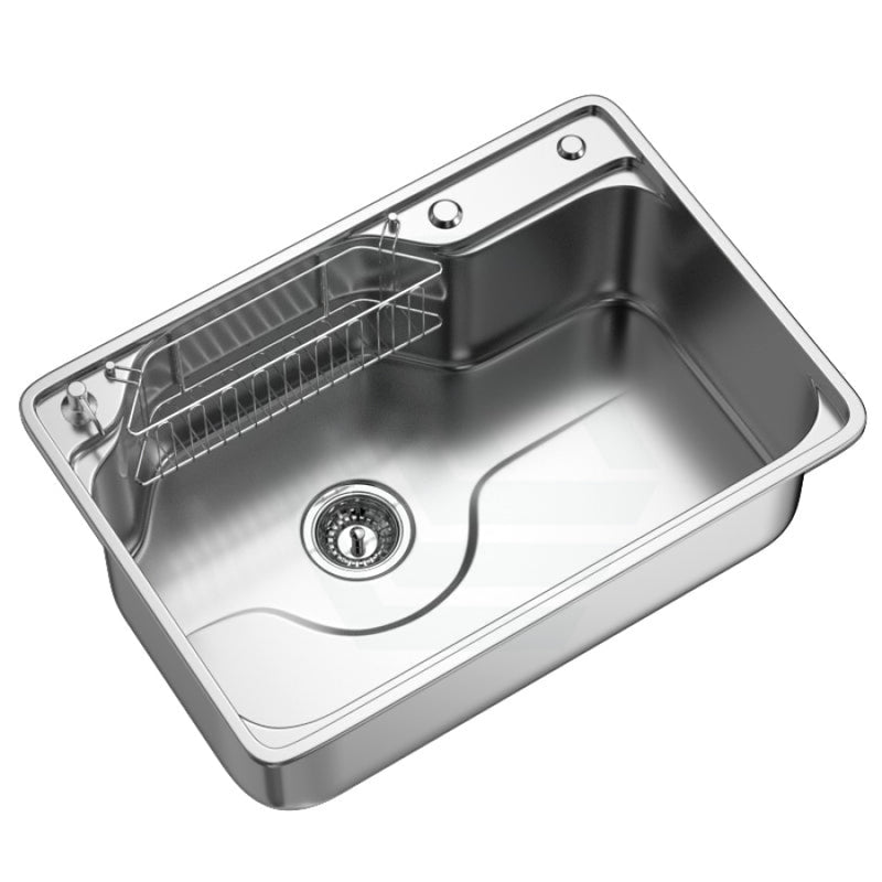 Osons 692X482X220Mm Single Bowl Top/Flush/Undermount Kitchen Sink 1Mm Thick Stainless Steel Sinks