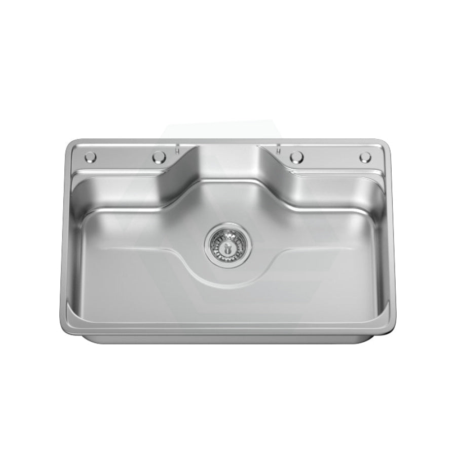 Osons 802X503X220Mm Single Bowl Top/Flush/Undermount Kitchen Sink 1Mm Thick Stainless Steel Sinks