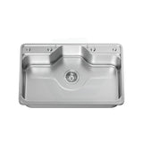 Osons 802X503X220Mm Single Bowl Top/Flush/Undermount Kitchen Sink 1Mm Thick Stainless Steel Sinks