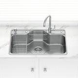 Osons 802X503X220Mm Japanese Style Single Bowl Kitchen Sink Top/Flush/Undermount 1Mm Thick