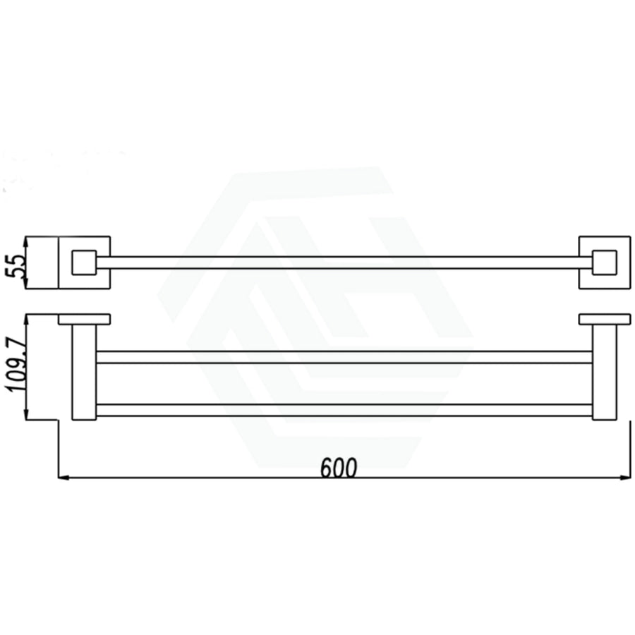 Ottimo 600/800Mm Chrome Double Towel Rail Stainless Steel Wall Mounted Bathroom Products