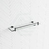 Ottimo Black Glass Shelf Holder 500Mm Stainless Steel Back To Wall Bathroom Shelves