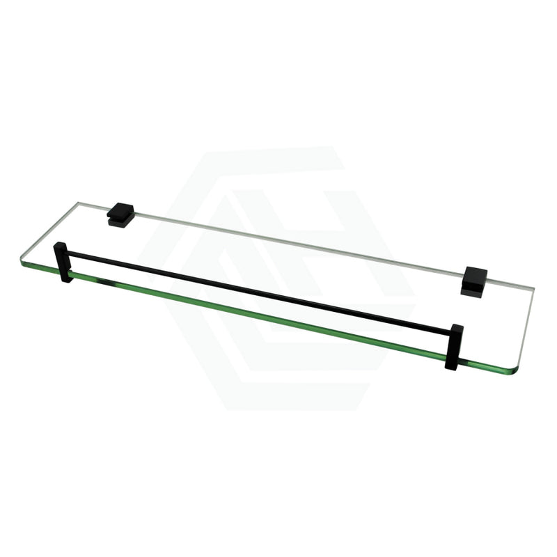 Ottimo Black Glass Shelf Holder 500Mm Stainless Steel