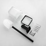 Ottimo Black Toilet Brush With Holder Stainless Steel