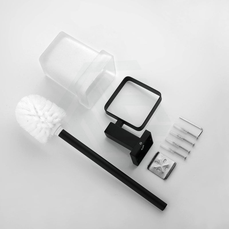 Ottimo Black Toilet Brush With Holder Stainless Steel